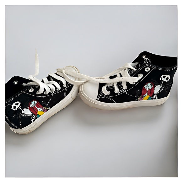 Other - Little Girls Black and White Sneakers Nightmare Before Christmas